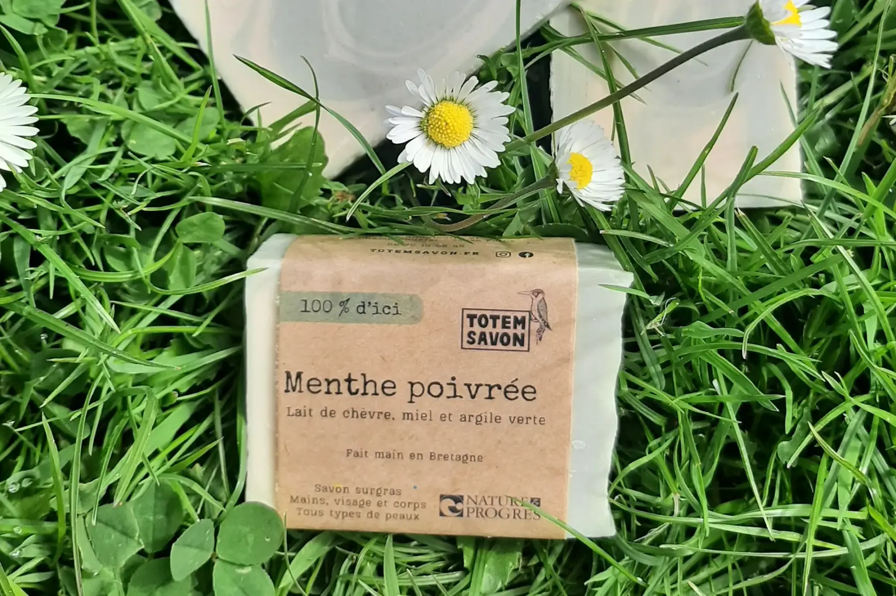 savon Menthe Poivrée, 100g, Nature et Progrès