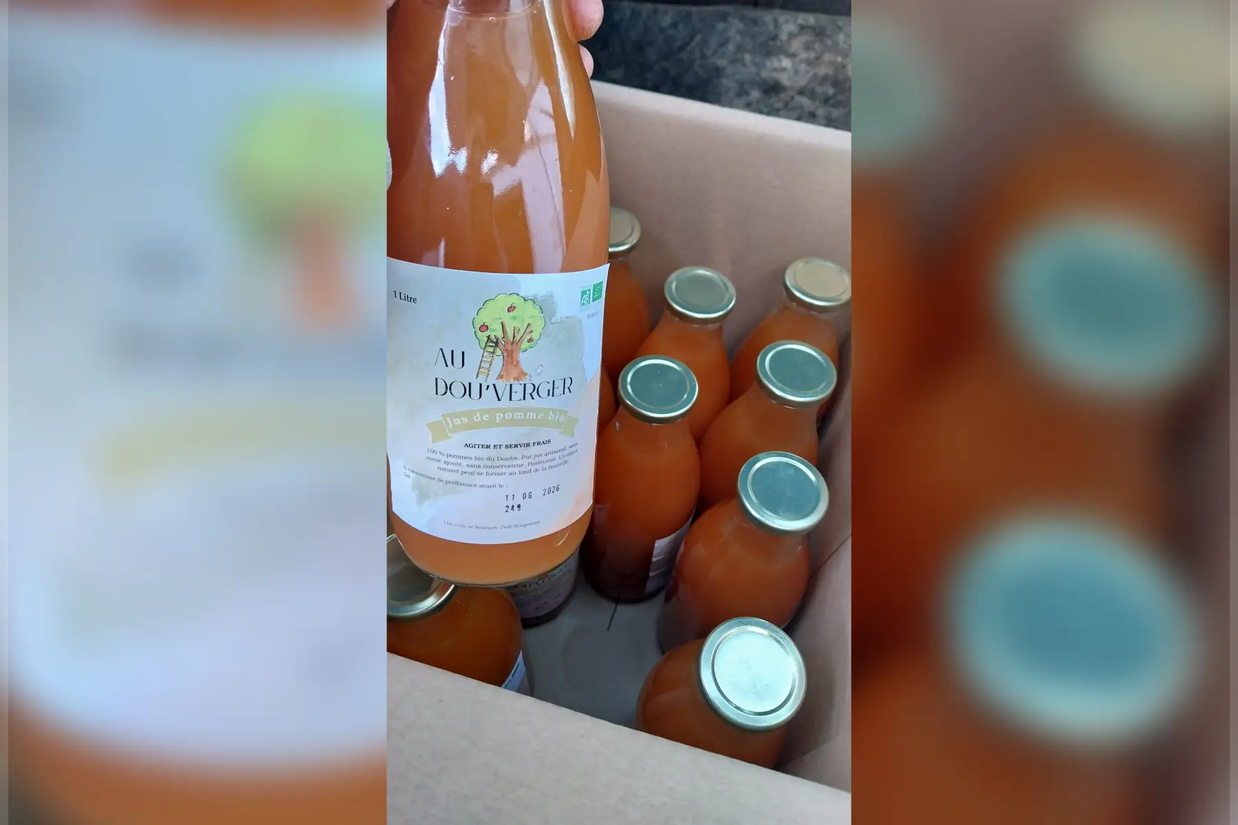 Jus de pommes bio 1L