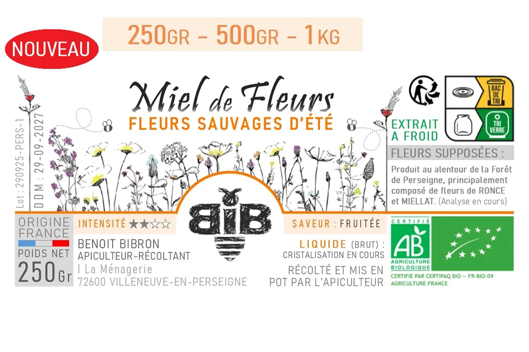 Miel de Fleurs - Fleurs Sauvages d'Été