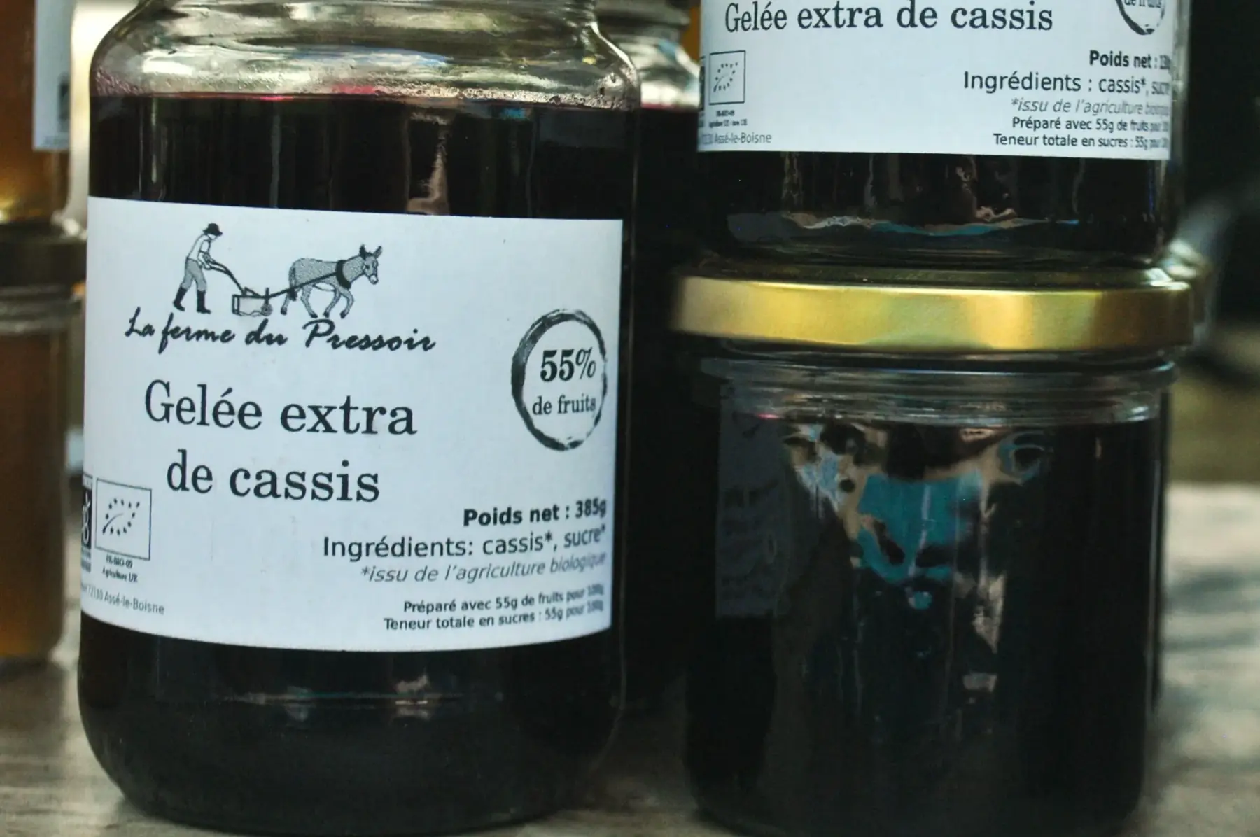 Confiture extra de cassis 55% - petit pot