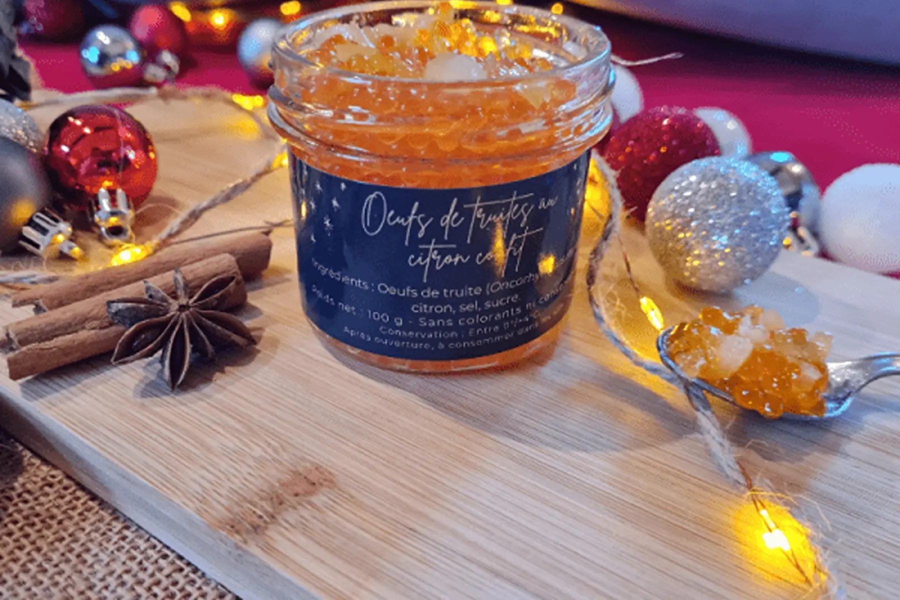 Œufs de truite citrons confits - Bio - 100g