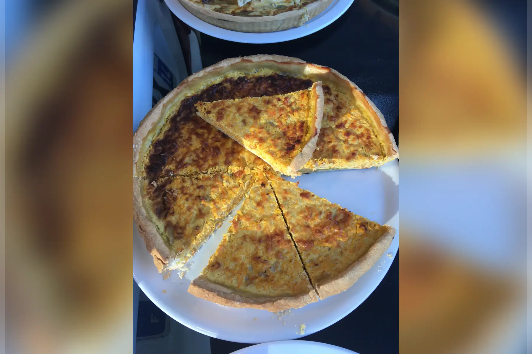 part de tarte salée bio végétarienne