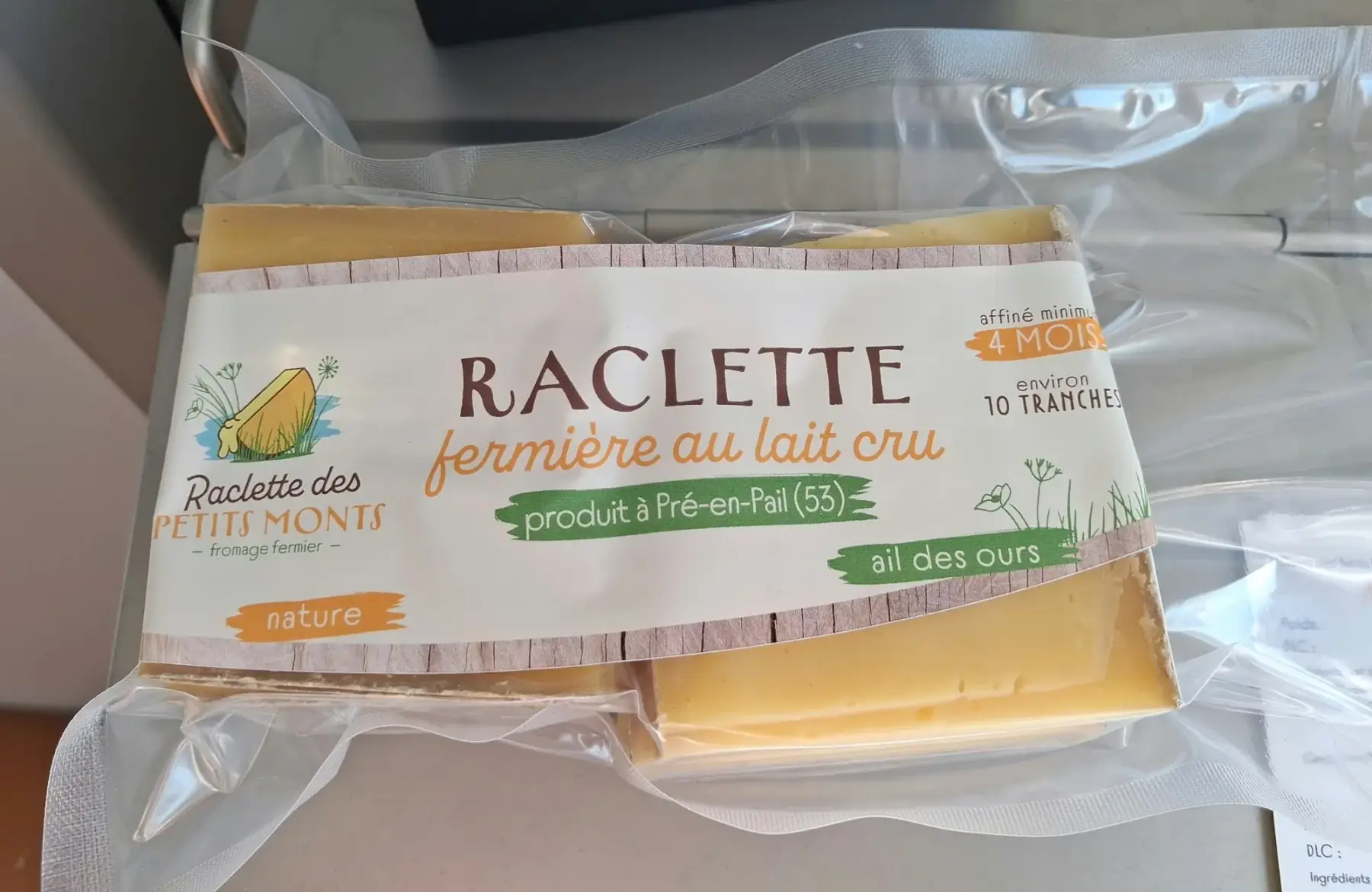 Raclette 1 à 2 pers nature/ail des ours